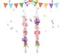 Missmisq Collier de Fleurs de Remise de Diplôme | Étole de Laurier en Satin Artificiel,Lei Hawaïen e 2026,Université École Maternelle Bal Mariage Plage Été Mariée Femme