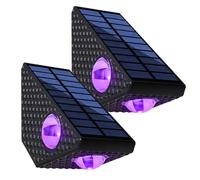 Missmisq Lumières Solaires Murales pour l'Extérieur,2 Pièces d'Appliques Extérieures | Éclairage Mural De Sécurité,Pour Jardin Extérieur Patio Porche Arrière-Cour Garage Maison Extérieur