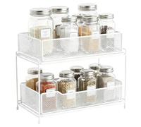 Missmisq Organisateur Sous L'Évier | Grande Capacité 2 Niveaux | Organisateur De Rangement Coulissant Sous L'Évier | pour Éponge Bocaux à Épices Casse-Croûte Assiette Plat Tasse Torchon Comptoir