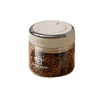 Missmisq Porte-grains de café, récipients à café moulu, Récipient de stockage de café en verre, Pot de stockage de cuisine étanche, récipient de stockage des aliments avec couvercle hermétique pour