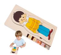 Missmisq Puzzle des Parties du Corps, Puzzle du Corps Humain - Parties du Corps pour Les - Éducation éducative Interactive Detaild Play Set Toys for STEM Education Science Science Fair Lab Lab Lab