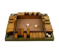 Missmisq Shut The Box 4 Joueurs, Jeu De Société en Bois Classique, Shut The Box Jeu De Dés en Bois, Shut The Box Jeu De Table en Bois,Jeu De Plateau en Bois, Jeux De Mathématiques pour Enfant Adultes