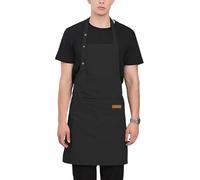 Missmisq Tabliers en toile pour hommes, tablier d'artiste | Tabliers de chef avec 2 poches - Sangle réglable, tablier de cuisine imperméable pour femmes hommes adultes, tablier de travail