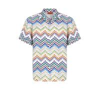 Missoni - Chemise Bowling en Viscose à Imprimé Zigzag - Homme - Chemises - Multicolore - Taille: L