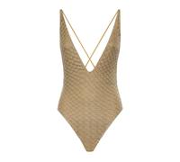 Missoni - Maillot de bain une pièce en viscose lamée avec confection raschel - Femme - Maillots de bain - Jaune - Taille: 40 FR