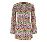 Missoni - Mini-robe En Viscose Stretch Avec Dentelle Et Motif Zigzag - Femme - Pulls - Multicolore - Taille: 38 FR