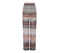 Missoni - Pantalon Large en Viscose Lamé Chevron avec Sequins - Femme - Pantalons - Multicolore - Taille: 36 FR