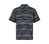 Missoni - Polo en maille de coton à motif zig-zag - Homme - Chemises - Multicolore - Taille: M