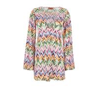 Missoni - Robe à col en V avec motif zigzag intégral en mélange de viscose - Femme - Robes - Multicolore - Taille: 34 FR