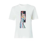 Missoni - T-shirt en jersey de coton imprimé - Femme - Tops - Blanc - Taille: 38 FR