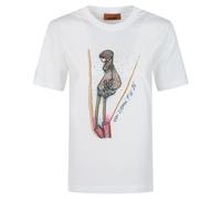 Missoni - T-shirt en jersey de coton imprimé - Femme - Tops - Blanc - Taille: 44 FR