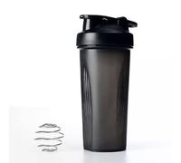 MISSONS Bouteille shaker de protéines - Bouteille de smoothie pour compléments sportifs - Bons matériaux - Anti-fuite - 600 ml - Pour shaker protéiné - Noir
