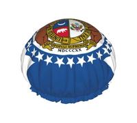 Missouri State Bonnet de douche avec bande élastique réglable et vibrant, réutilisable et imperméable