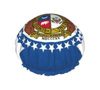 Missouri State Flag Print Bonnet de douche doublé pour femme réutilisable, double couche imperméable