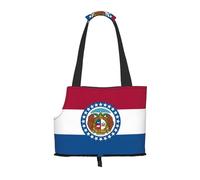 Missouri State Flag Sac à bandoulière imprimé pour animal de compagnie pour sortir, sac à bandoulière double usage pour petit chien et chat