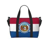 Missouri State Flag Sac de voyage à bandoulière pour femme Sac à main décontracté avec fermeture éclair Convient pour le travail, les voyages, le fitness, les voyages