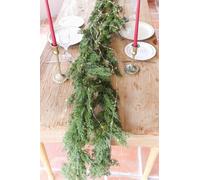 MISSPIN Guirlande de pin Norfolk Artificiel de 1,8 m - Guirlande de pin d'hiver réaliste - Guirlande de Verdure Artificielle Verte pour Table, cheminée, Mur, décoration de Noël intérieure et