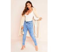 Missy Empire 5 Pocket Mid Wash Skinny Jeans Denim 6 (2XS) Female