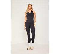 Missy Empire Back Cut Out Seamless Jumpsuit Noir 14 (L) Female
