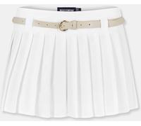 Missy Empire Belted Pleated Mini Skirt Blanc 8 (XS) Female