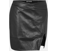 Missy Empire Black Pu Wrap Skirt Noir 8 (XS) Female