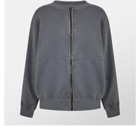 Missy Empire Bomber Jacket Sweatshirt Womens Charbon de bois 8 (XS) Female