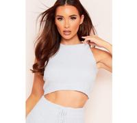 Missy Empire Borg Racer Crop Top Bleu 10 (S) Female