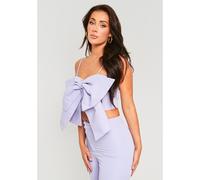 Missy Empire Bow Crop Top Lilas 10 (S) Female