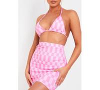 Missy Empire Checkerboard Print Mini Skirt Rose 10 (S) Female
