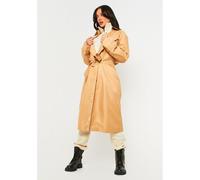 Missy Empire Classic Trench Coat Beige 8 (XS) Female