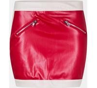 Missy Empire Contrast Faux Leather Mini Skirt Rouge 14 (L) Female