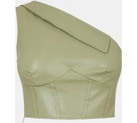 Missy Empire Corset Faux Leather Top Womens Vert 14 (L) Female