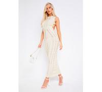 Missy Empire Corset Maxi Chain Dress Crème 14 (L) Female
