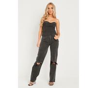 Missy Empire Corset Top Noir 8 (XS) Female