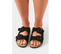 Missy Empire Croc Effect Sandals Noir 8 (41) Female