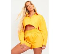 Missy Empire Crop Shirt Orange 6 (2XS) Female