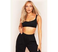 Missy Empire Cupped Bralet Crop Top Noir 4 (3XS) Female