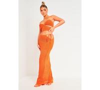 Missy Empire Cut Out Maxi Skirt Orange 8 (XS) Female