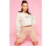 Missy Empire Empire Branded Slogan Cropped Sweater Sable 12 (M) Female
