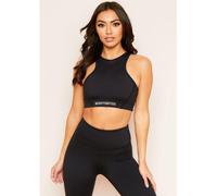 Missy Empire Empire Racer Gym Crop Top Noir 8 (XS) Female
