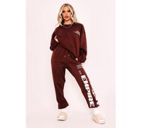 Missy Empire Empire Slogan Joggers Chocolat 10 (S) Female