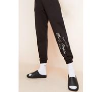 Missy Empire Empire Slogan Joggers Noir 6 (2XS) Female