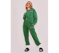 Missy Empire Empire Text Oversized Joggers Vert 6 (2XS) Female
