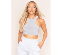 Missy Empire Extreme Racer Slinky Top Gris 10 (S) Female