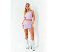 Missy Empire Fix Disco Mini Skirt Lilas 14 (L) Female