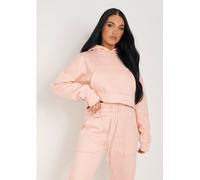 Missy Empire Front Cropped Hoodie Pêche 6 (2XS) Female