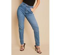 Missy Empire High Waisted Jeans Bleu 6 (2XS) Female