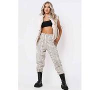 Missy Empire I'm Real Slogan Joggers Crème 6 (2XS) Female