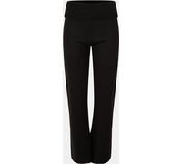 Missy Empire Knit Fold Over Waist Flare Trousers Noir 12 (M) Female