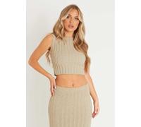 Missy Empire Knitted Crop Top Pierre 10 (S) Female